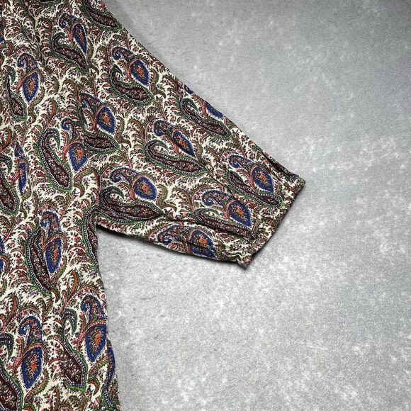 Ralph Lauren Blouse Womens Size Medium Paisley Denim Supply Gauzy Feel RL Boho - Picture 4 of 10